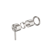 Zen Ss316L Nero Shower Nero Mixer Trim Kits Only Brushed Nickel